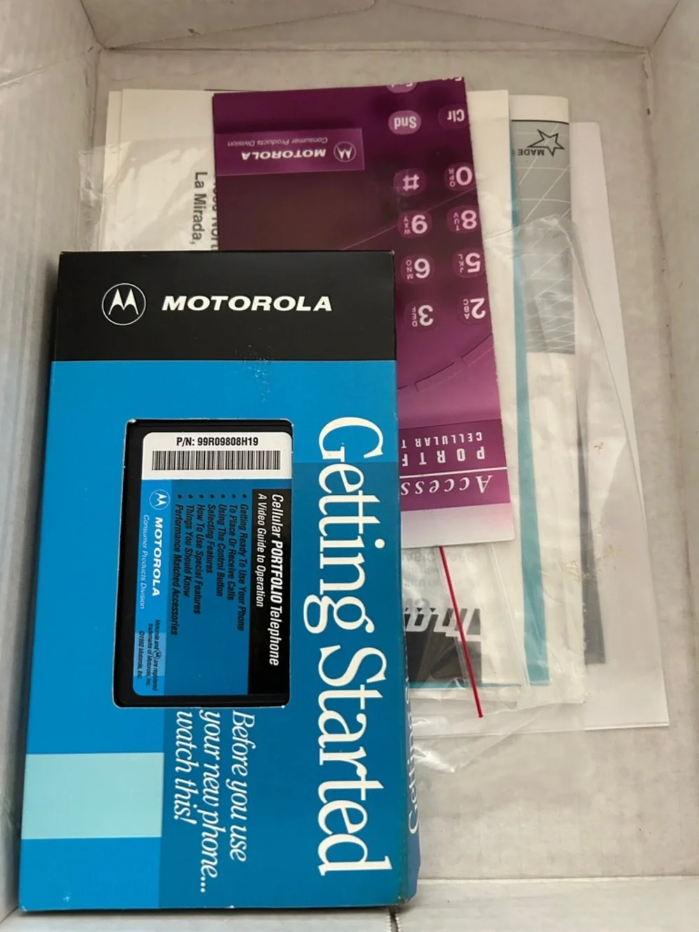 Vintage 1994 Motorola Deluxe Portfolio American Series Cellular Phone